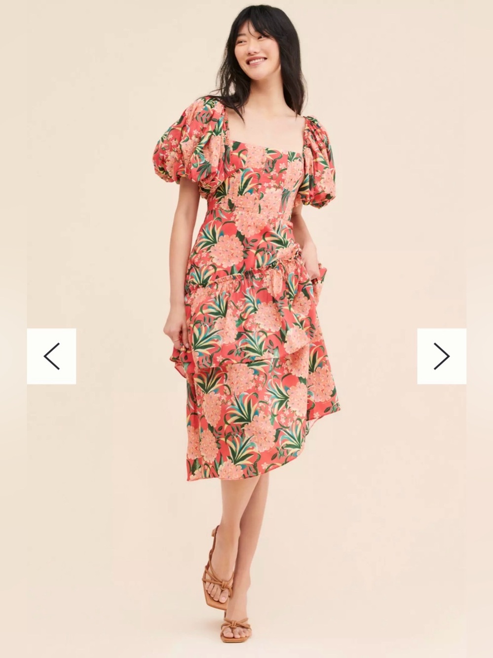 EUC Farm Rio Pineapple Bloom dress - XS